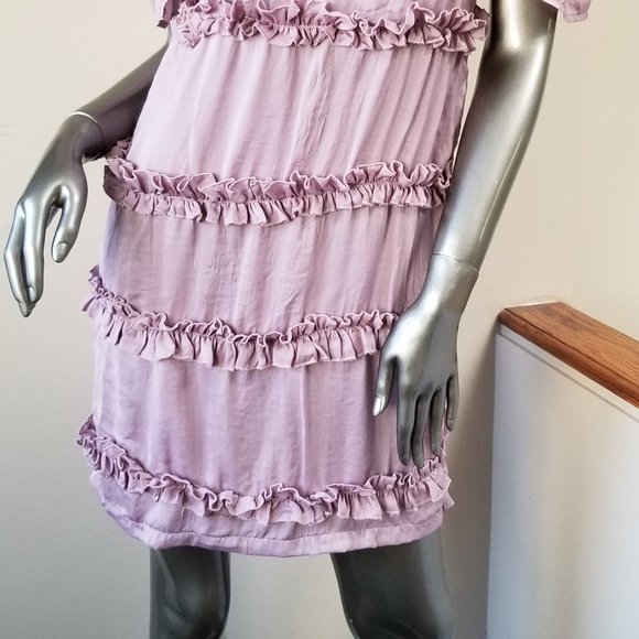 Dusty Rose Ruffle Summer Dress - Picture 2 of 6